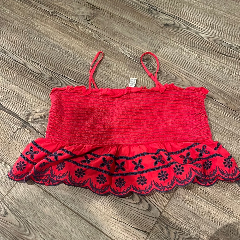 Red crop top